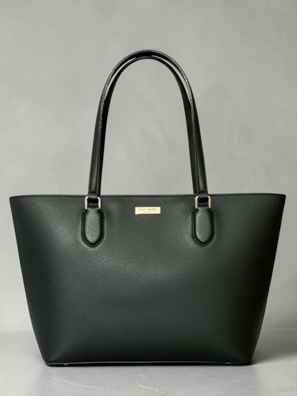 Kate Spade Saffiano Leather Tote Bag Black Work Office Everyday Carry